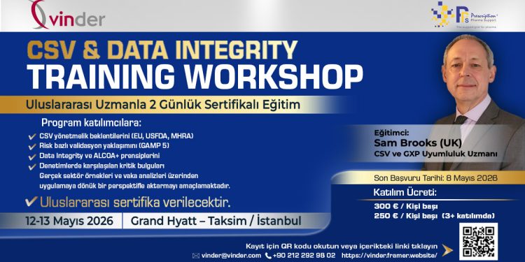 Türkiye İlaç Sektöründe Dijital Uyum Gündemi: Uluslararası CSV ve Data Integrity Eğitimi İstanbul’da